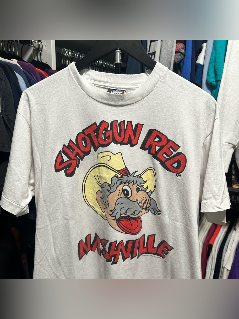 VTG 90s Shotgun Red Nashville T Shirt XL USA Made